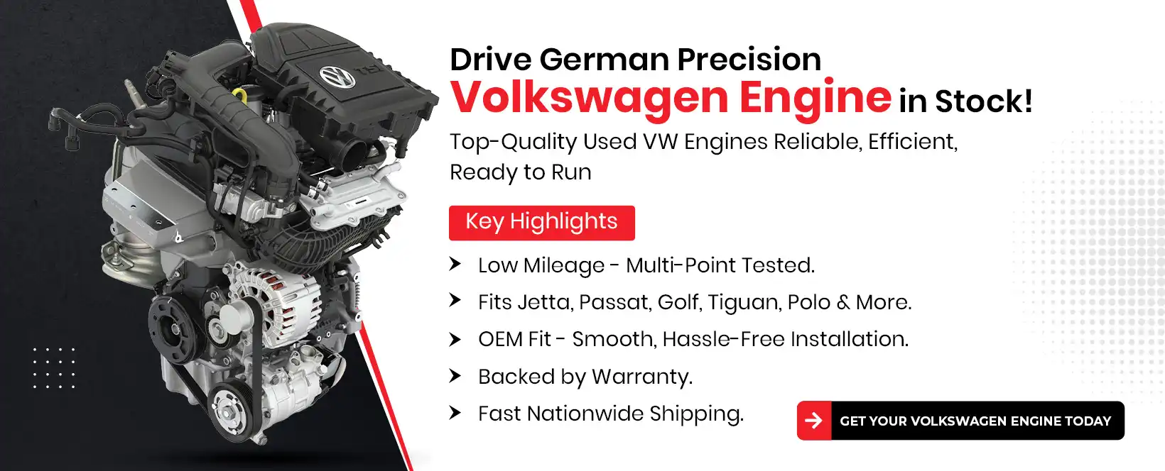 Used Volkswagen Engine
